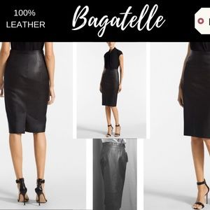 100% stunning Real leather skirt  8 NWT pencil